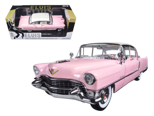 1955 Pink Cadillac Fleetwood Series 60 Special "Elvis Presley" 1/18 Diecast Model Car by Greenlight Greenlight
