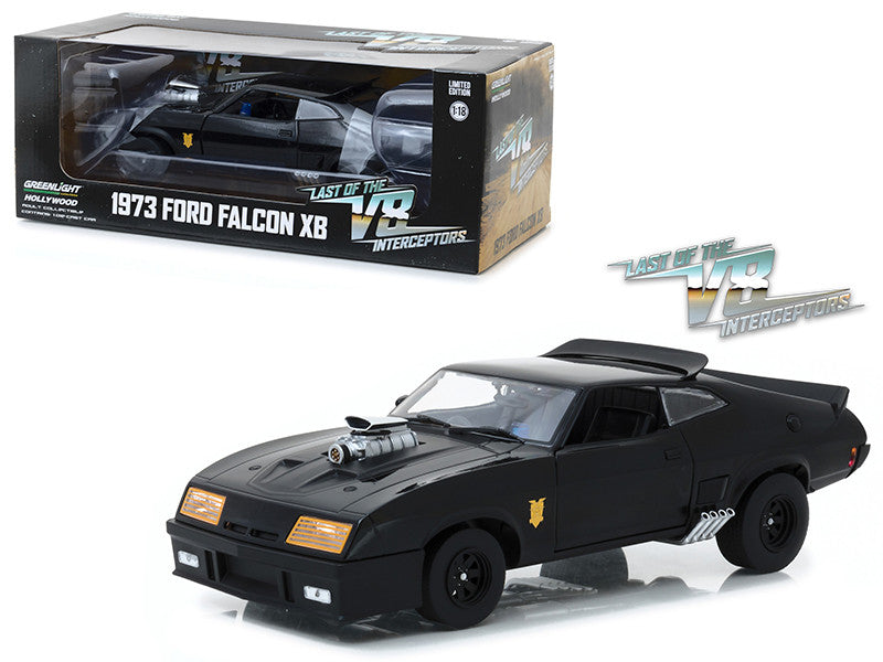 1973 Ford Falcon XB Black "Last of the V8 Interceptors" (1979) Movie 1/18 Diecast Model Car by Greenlight-0