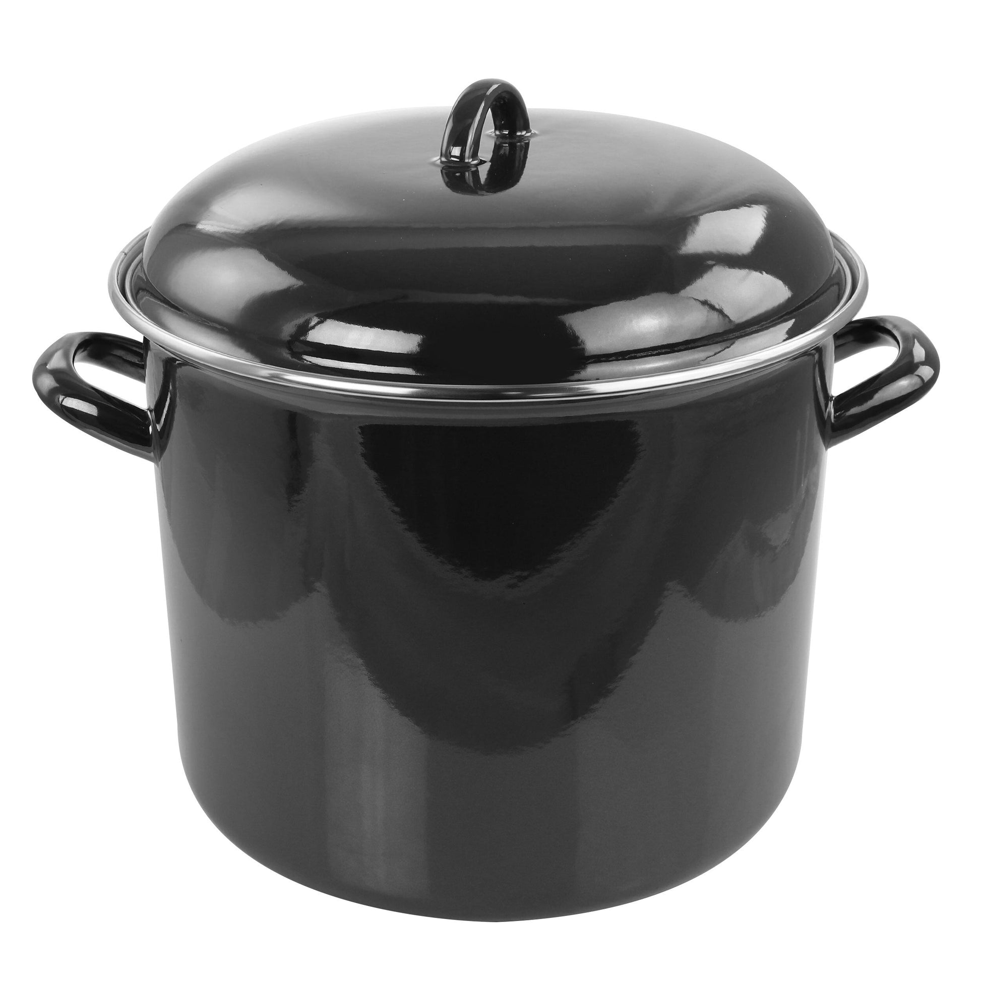 Gibson Home 12 Quart Enamel on Steel Stock Pot with Lid W2B