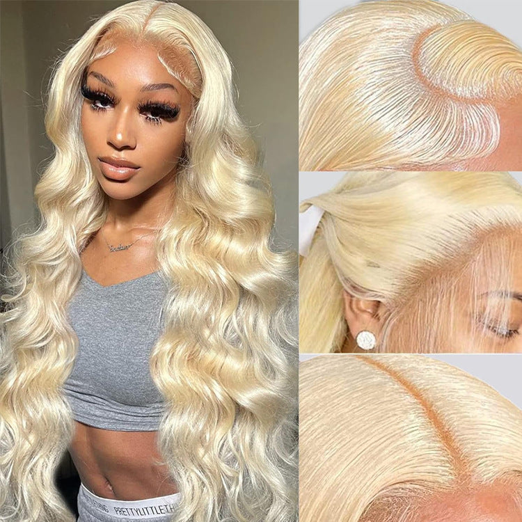Former LACE Head Cap LACE FRONTAL WIG13x4 Straight 613 BLONDE Straight Hair LadyShow.Store