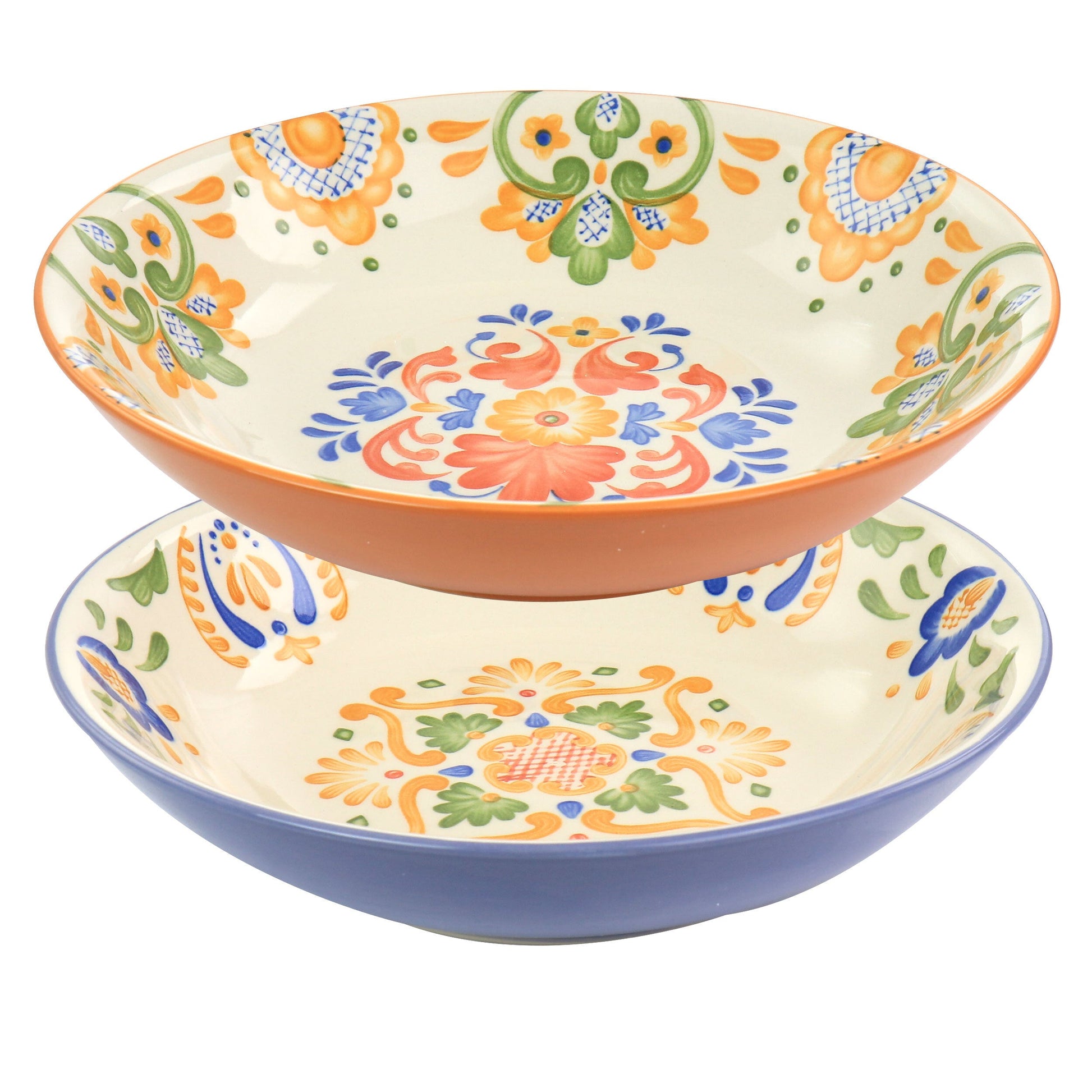 Laurie Gates Tierra 2 Piece Round Stoneware Dinner Bowl Set in Assorted Designs W2B