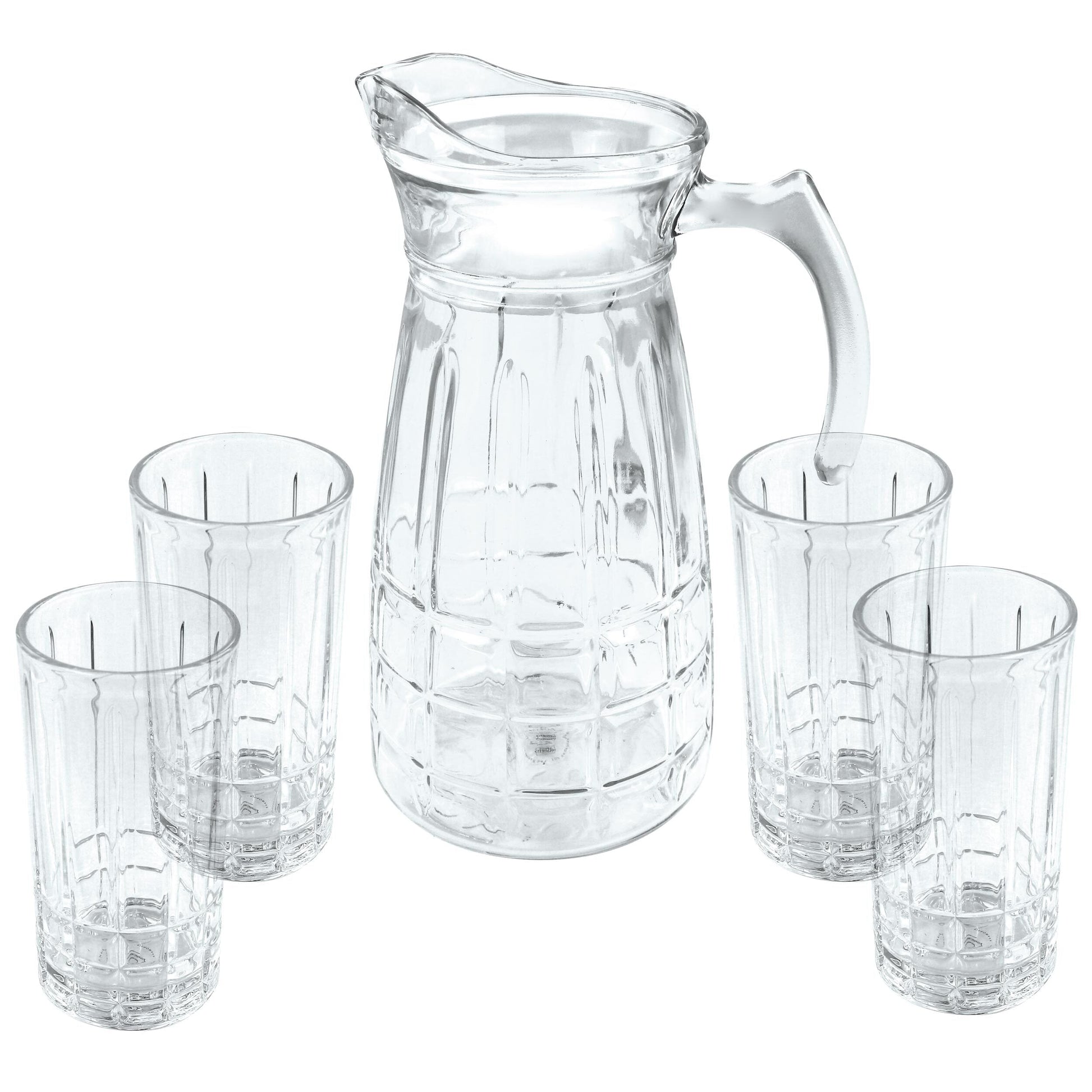 Gibson Home Jewelite Glass Pitcher and Tumbler Set W2B