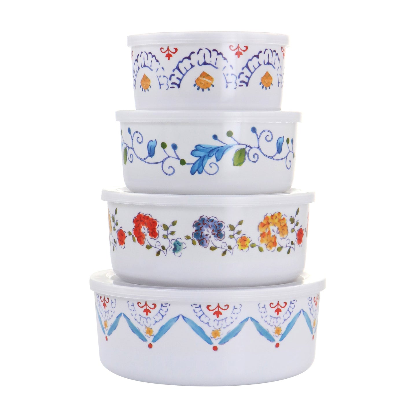 Gibson Home 8 Piece Anaya Round Nesting Food Storage Set W2B