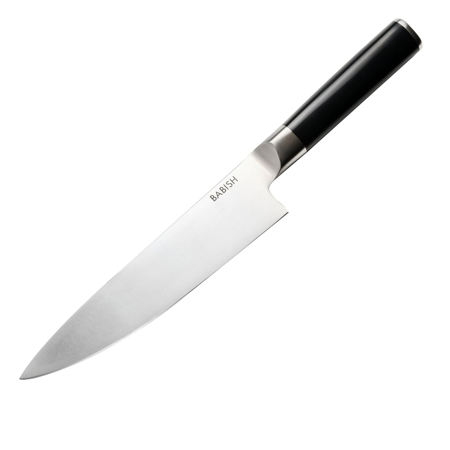 Babish 8 Inch High-Carbon Stainless Steel Full Tang Chef Knife in Black W2B
