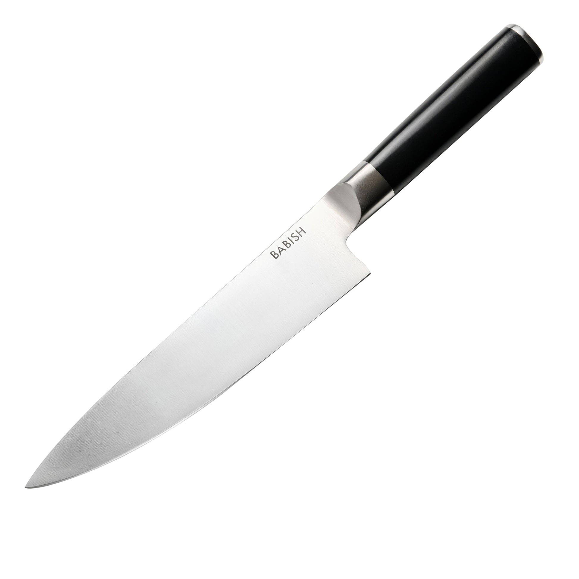 Babish 8 Inch High-Carbon Stainless Steel Full Tang Chef Knife in Black W2B