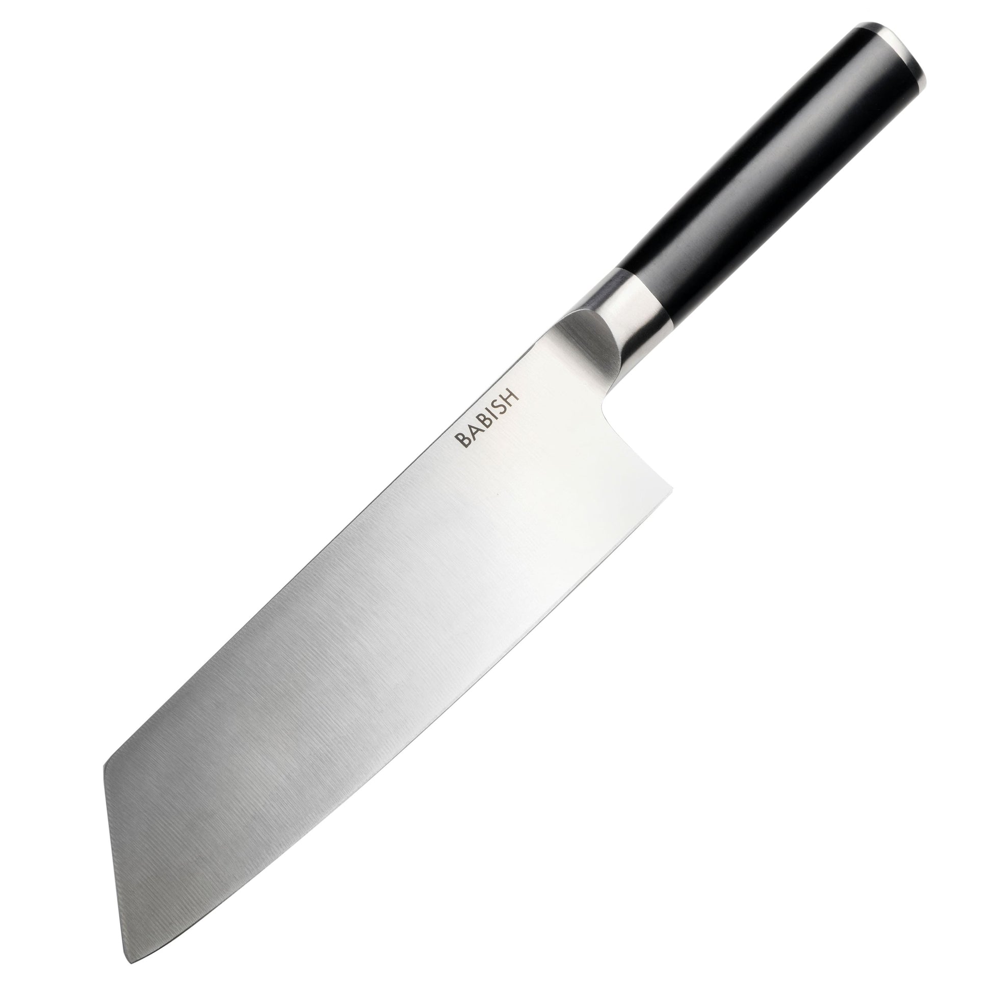 Babish 7.5 Inch High-Carbon Stainless Steel Full Tang Clef Knife in Black W2B