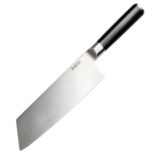 Babish 7.5 Inch High-Carbon Stainless Steel Full Tang Clef Knife in Black W2B