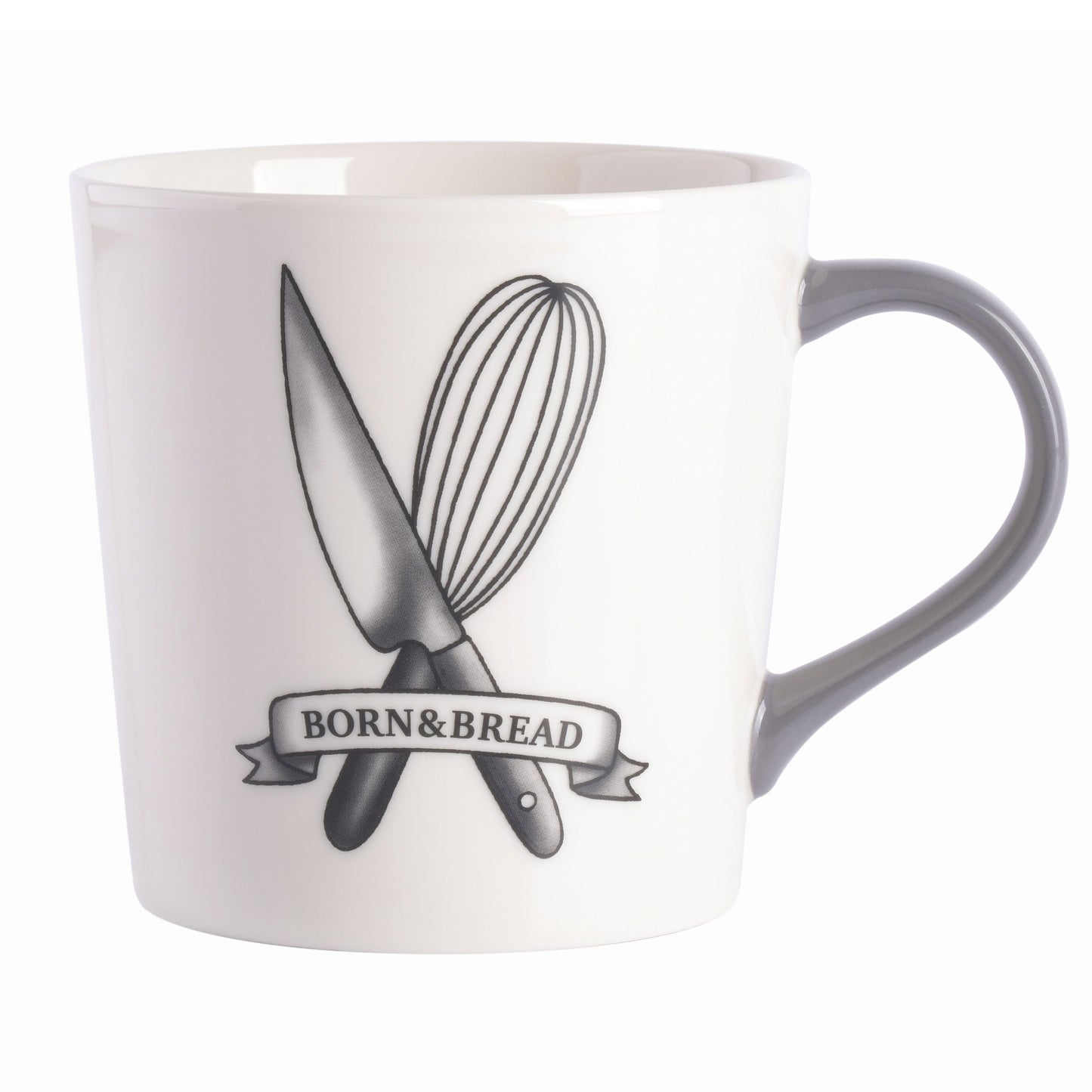 Babish 17 Ounce Fine Ceramic Born & Bread Mug in White W2B