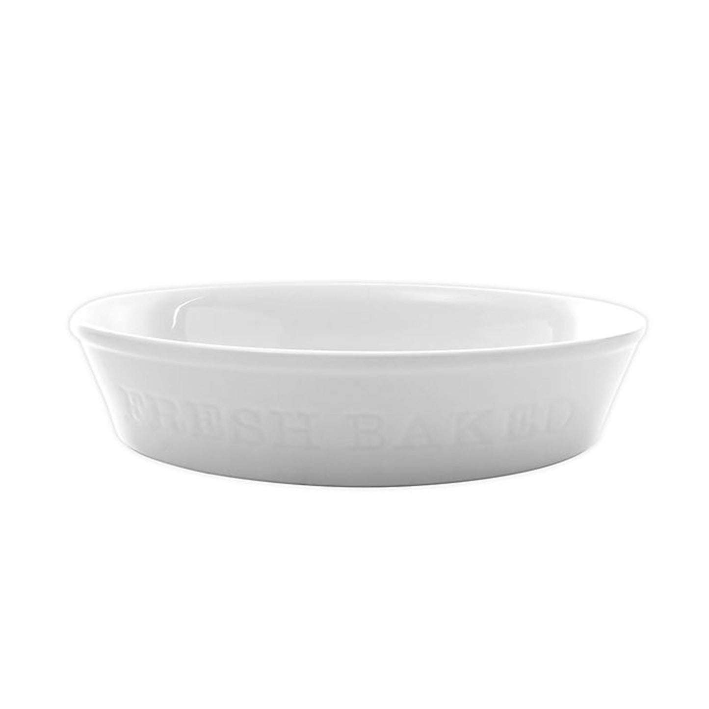 Our Table Simply White 9.5 Inch Round Porcelain Fresh Baked Pie Plate W2B