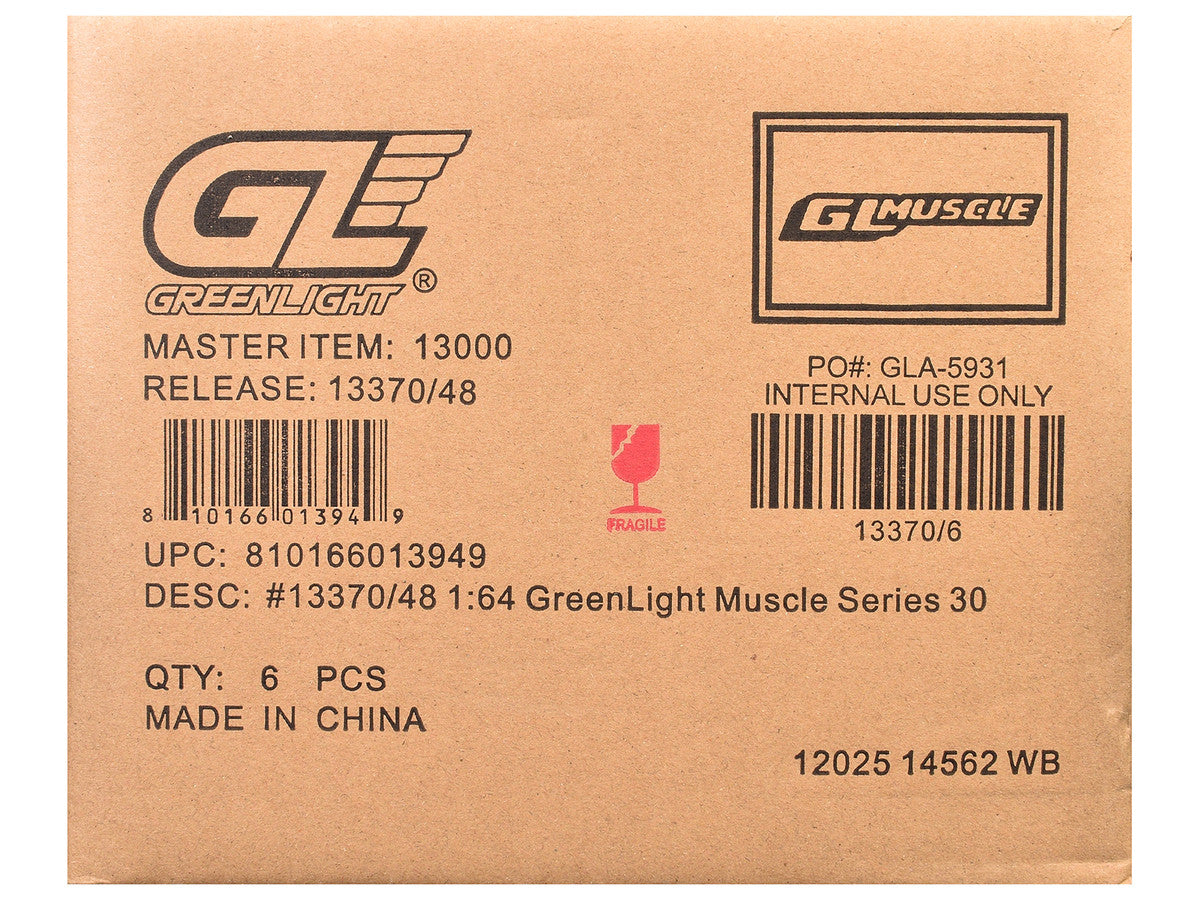 "GreenLight Muscle" Series 30 Set of 6 pieces 1/64 Diecast Model Cars by Greenlight Greenlight