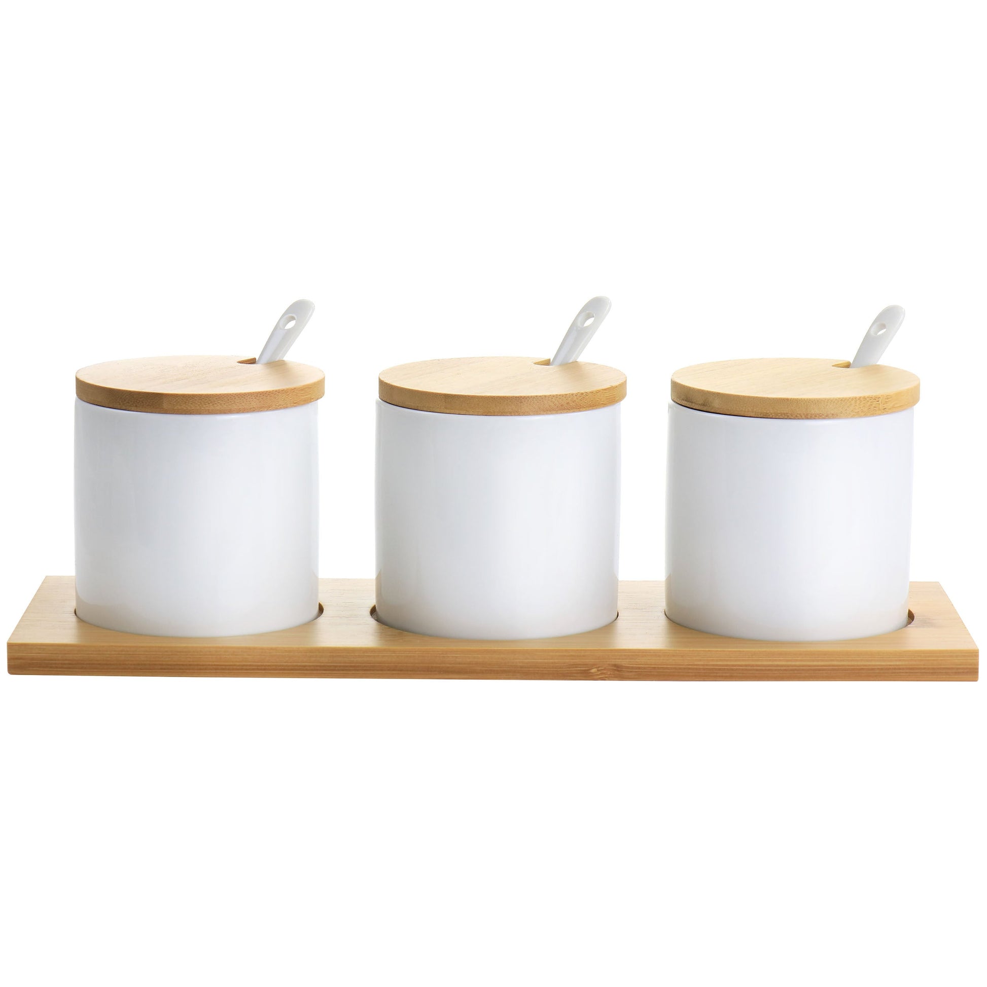 Gibson Elite Gracious Dining 10 Piece Fine Ceramic Condiment Jars Serving Set in White W2B