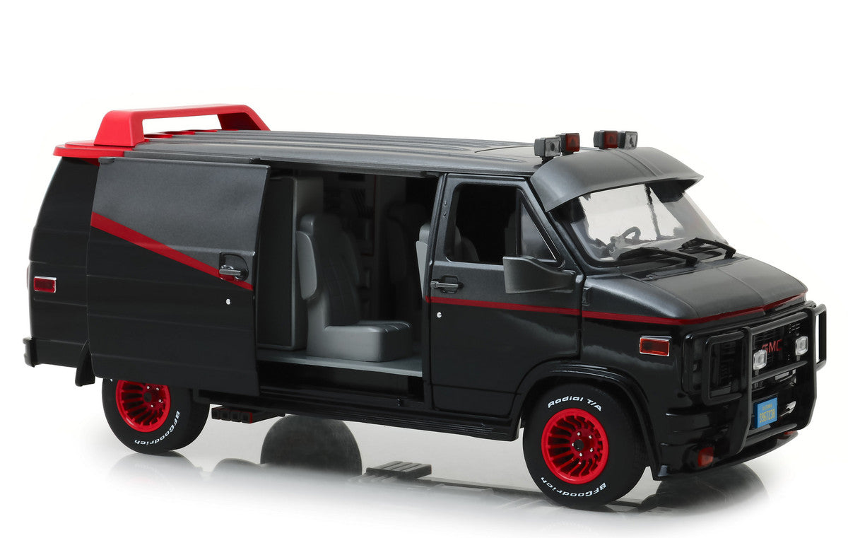 1983 GMC Vandura Black "The A-Team" (1983-1987) TV Series 1/18 Diecast Model Car by Greenlight Greenlight
