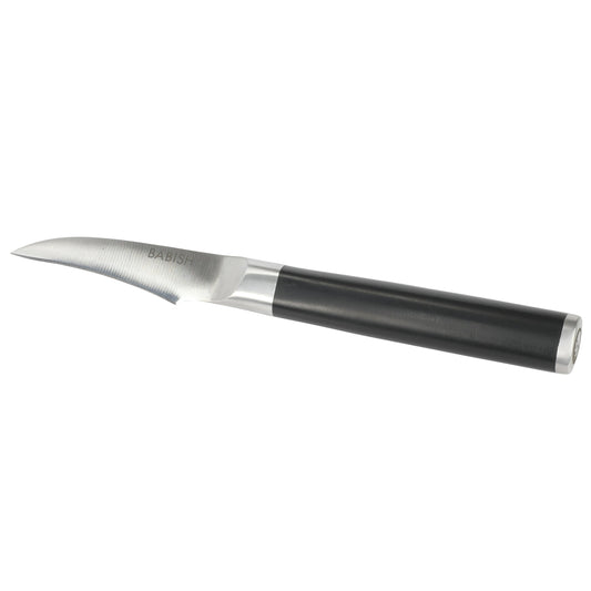 Babish 2.4 Inch High-Carbon Stainless Steel Full Tang Bird's Beak Knife in Black W2B