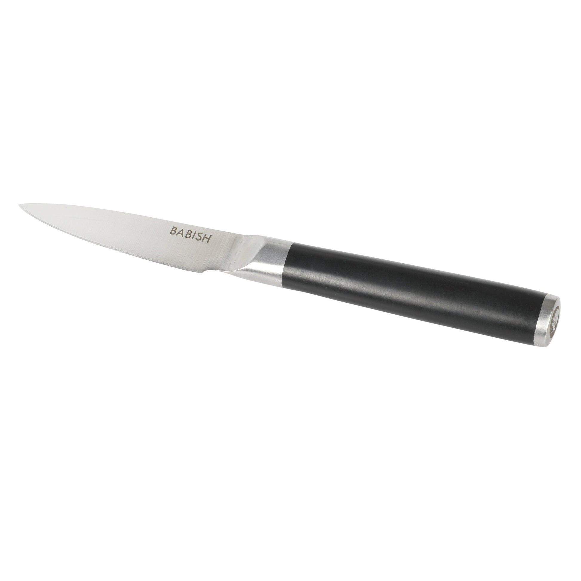 Babish 3.5 Inch High-Carbon Stainless Steel Full Tang Paring Knife in Black W2B