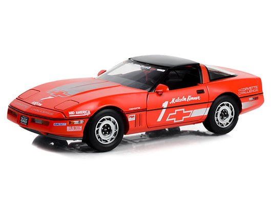 1988 Chevrolet Corvette C4 #1 Malcolm Konner "Corvette Challenge Race Car" Red with Black Top 1/18 Diecast Model Car by Greenlight Greenlight