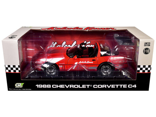 1988 Chevrolet Corvette C4 #1 Malcolm Konner "Corvette Challenge Race Car" Red with Black Top 1/18 Diecast Model Car by Greenlight Greenlight