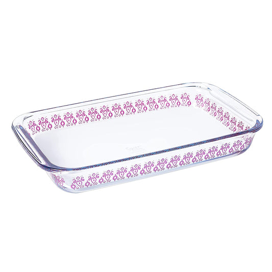 Spice By Tia Mowry 2.3 Quart Spicy Cloves Glass Rectangular Baker W2B