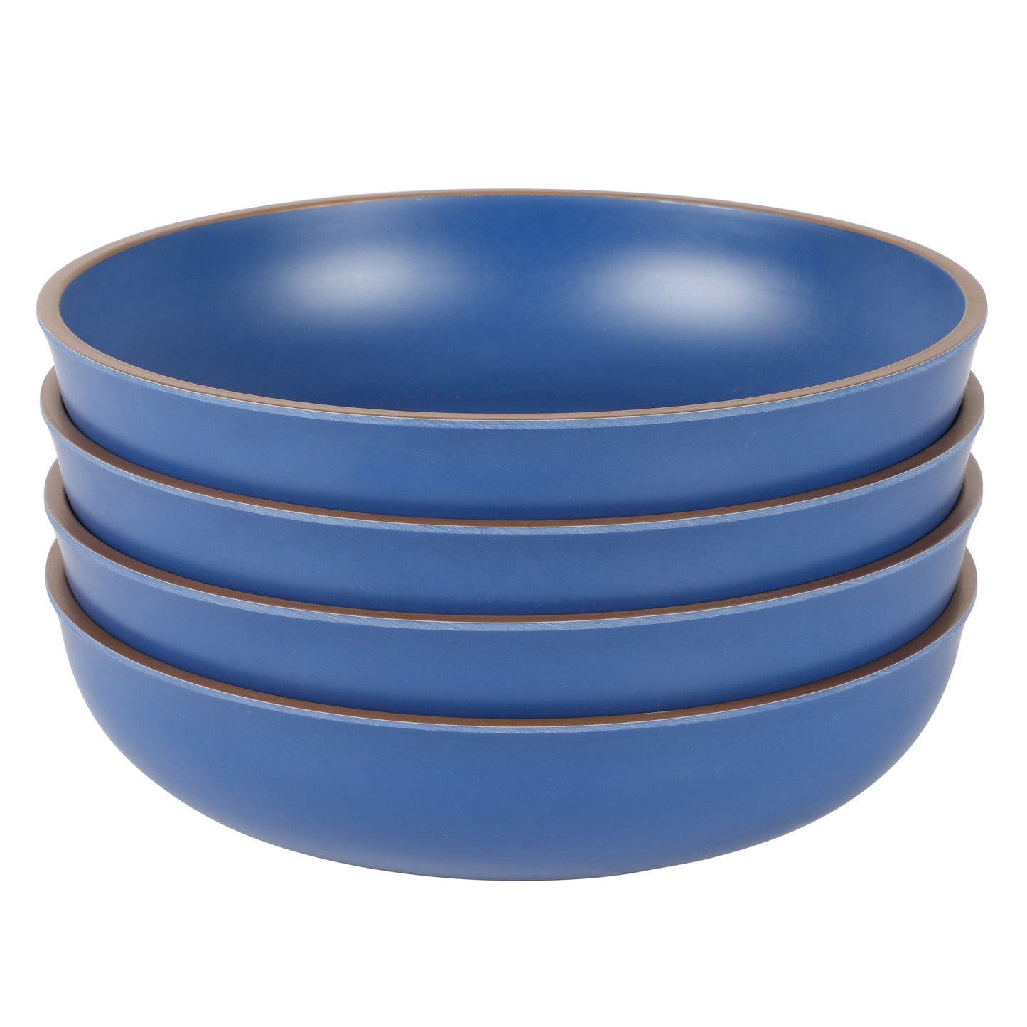 Gibson Home Rockabye 4 Piece 8.5 Inch Melamine Dinner Bowl Set In Blue W2B