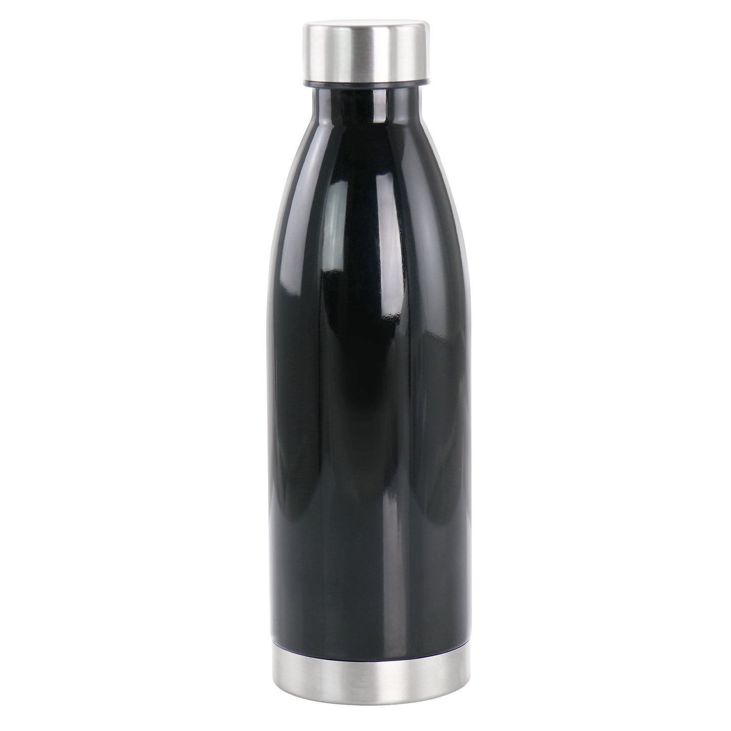 Gibson Home Dunneally 23 Ounce Plastic Water Bottle with Lid in Black W2B