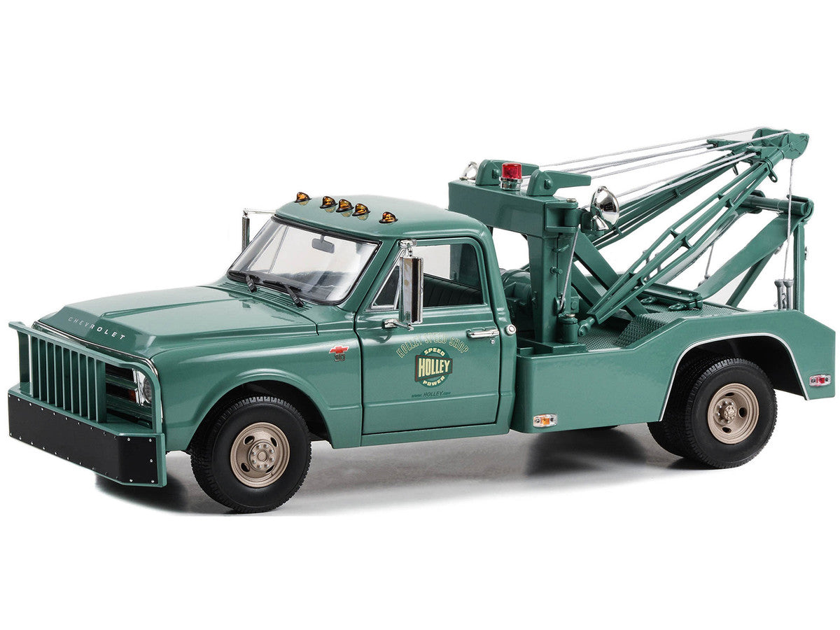 1967 Chevrolet C-30 Dually Wrecker Tow Truck "Holley Speed Shop" Green 1/18 Diecast Model Car by Greenlight Greenlight