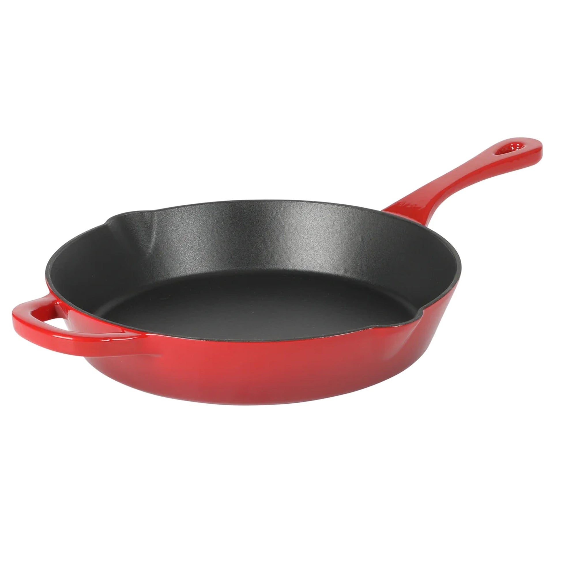 Crock-Pot Artisan 12 Inch Enameled Cast Iron Round Skillet in Gradient Red W2B