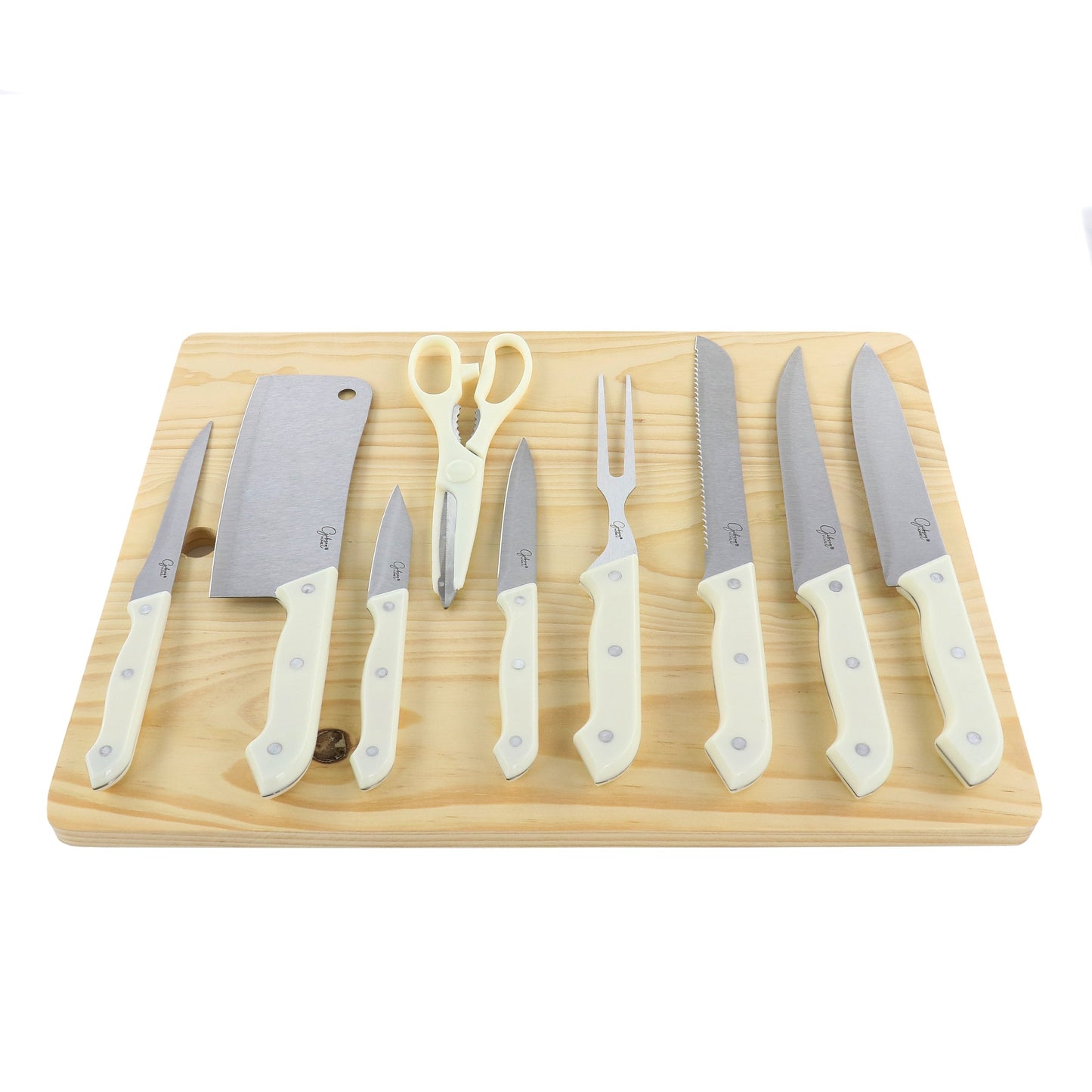 Gibson Home Wildcraft 10 Piece Cutlery Set With Cutting Board W2B