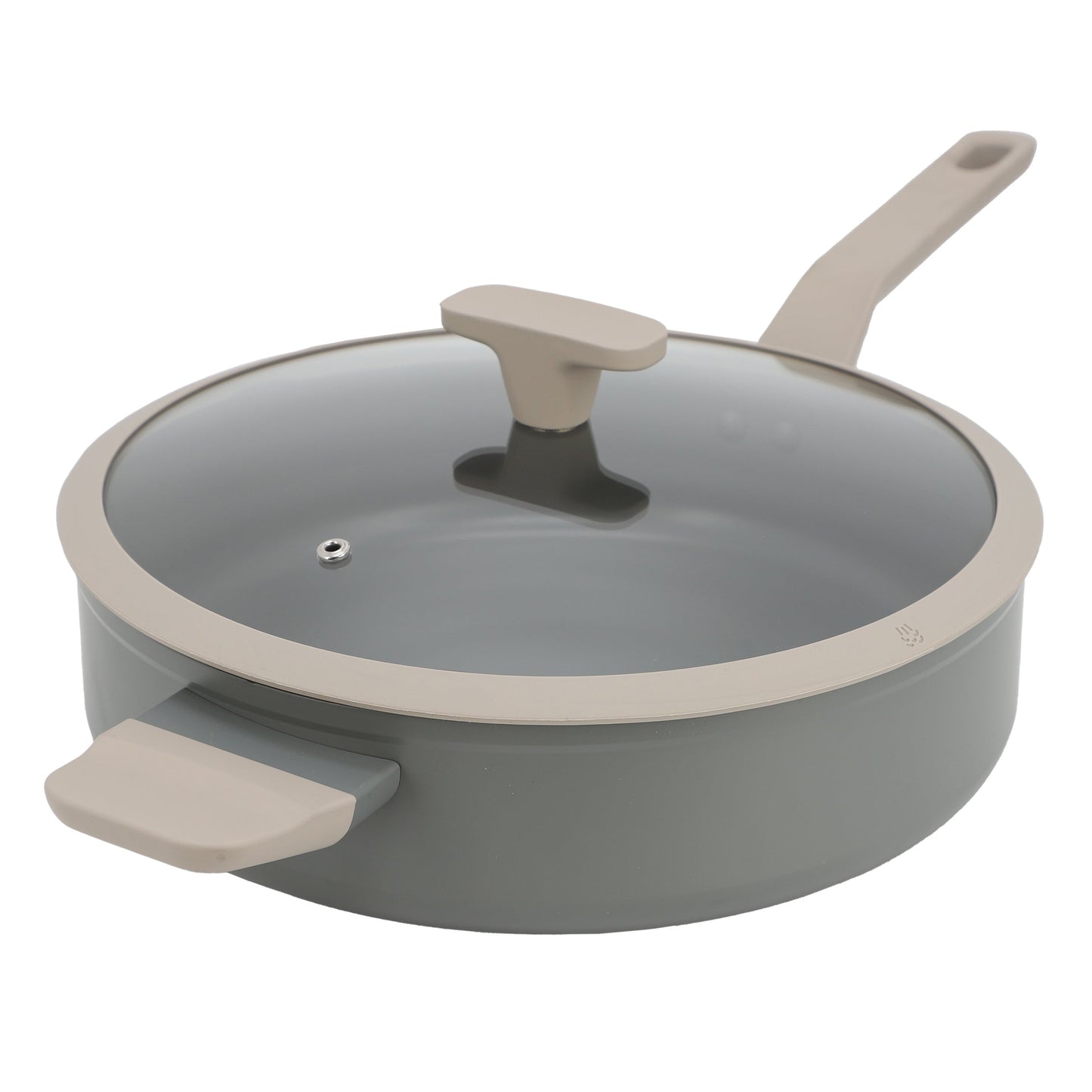 Oster Ambrose 4.5 Quart Nonstick Aluminum Saute Pan with Lid in Matte Grey W2B