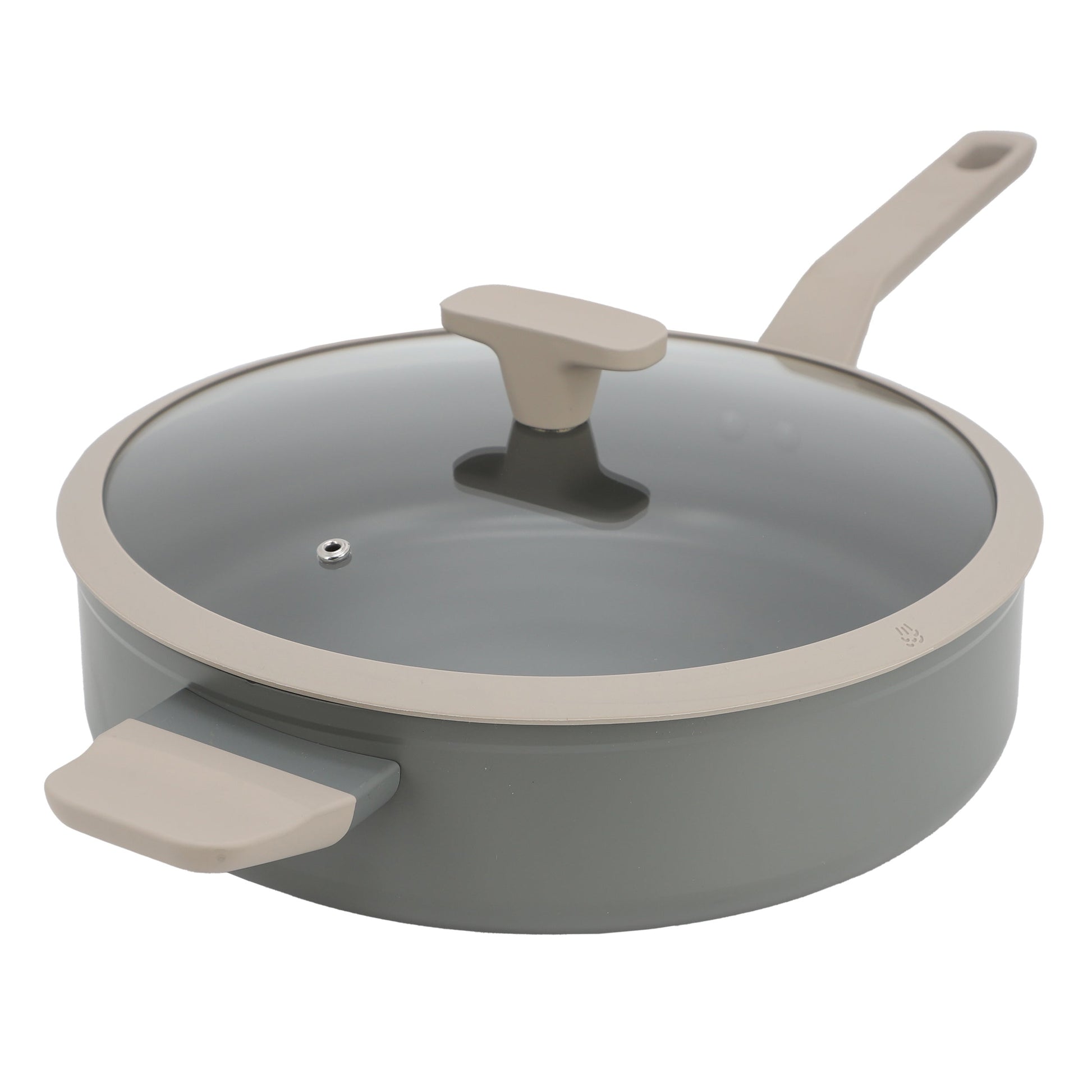 Oster Ambrose 4.5 Quart Nonstick Aluminum Saute Pan with Lid in Matte Grey W2B