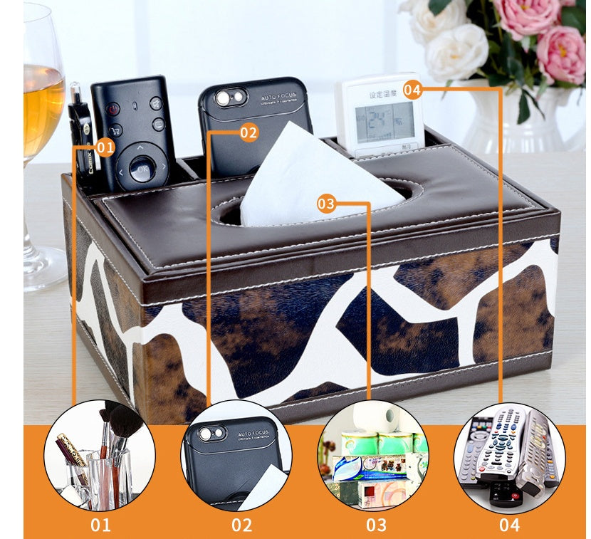 Multifunctional leather tissue box Best YouTube Store