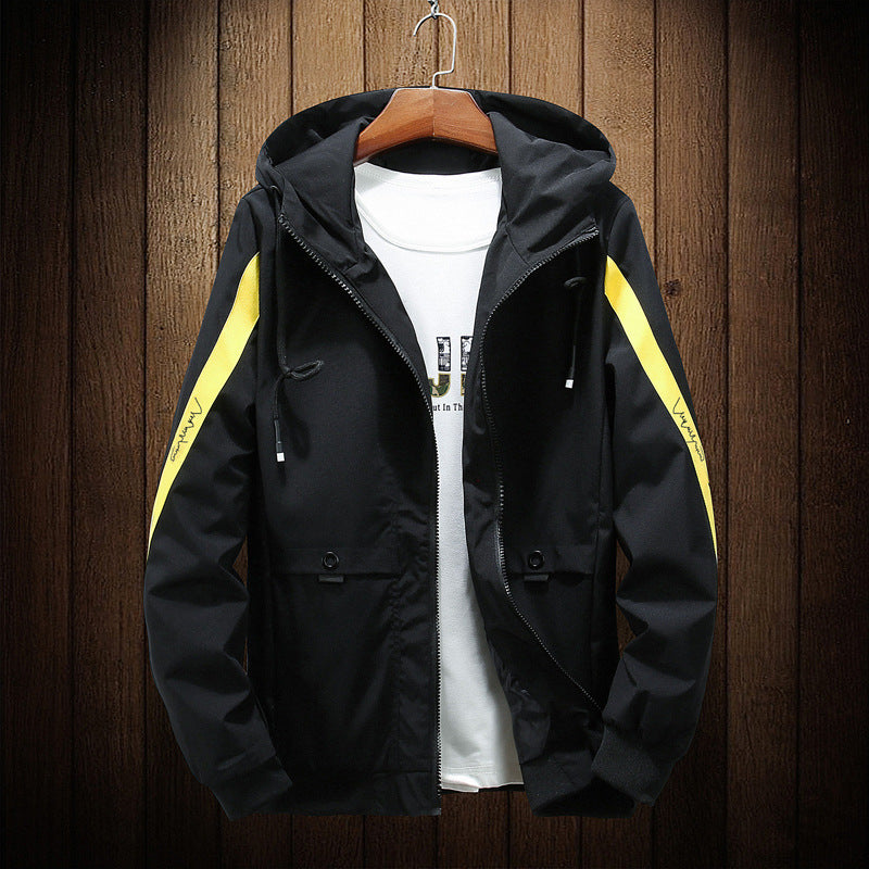 Men's Color Block Hooded Jacket Pi-Mart