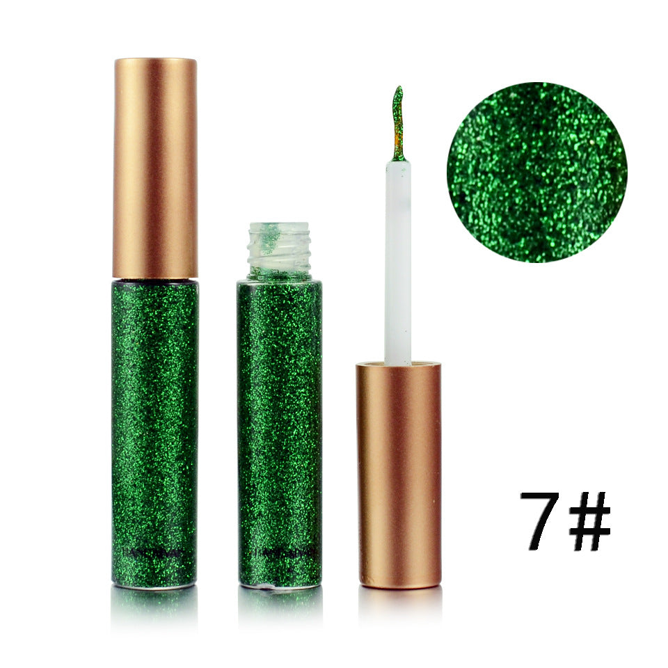 HANDAIYAN Brand 1 Pcs Glitter Liquid Eyeliner Pen 10 Colors Metallic Shine Eye Shadow & Liner Combination Pencil Eyes Makeup CJD