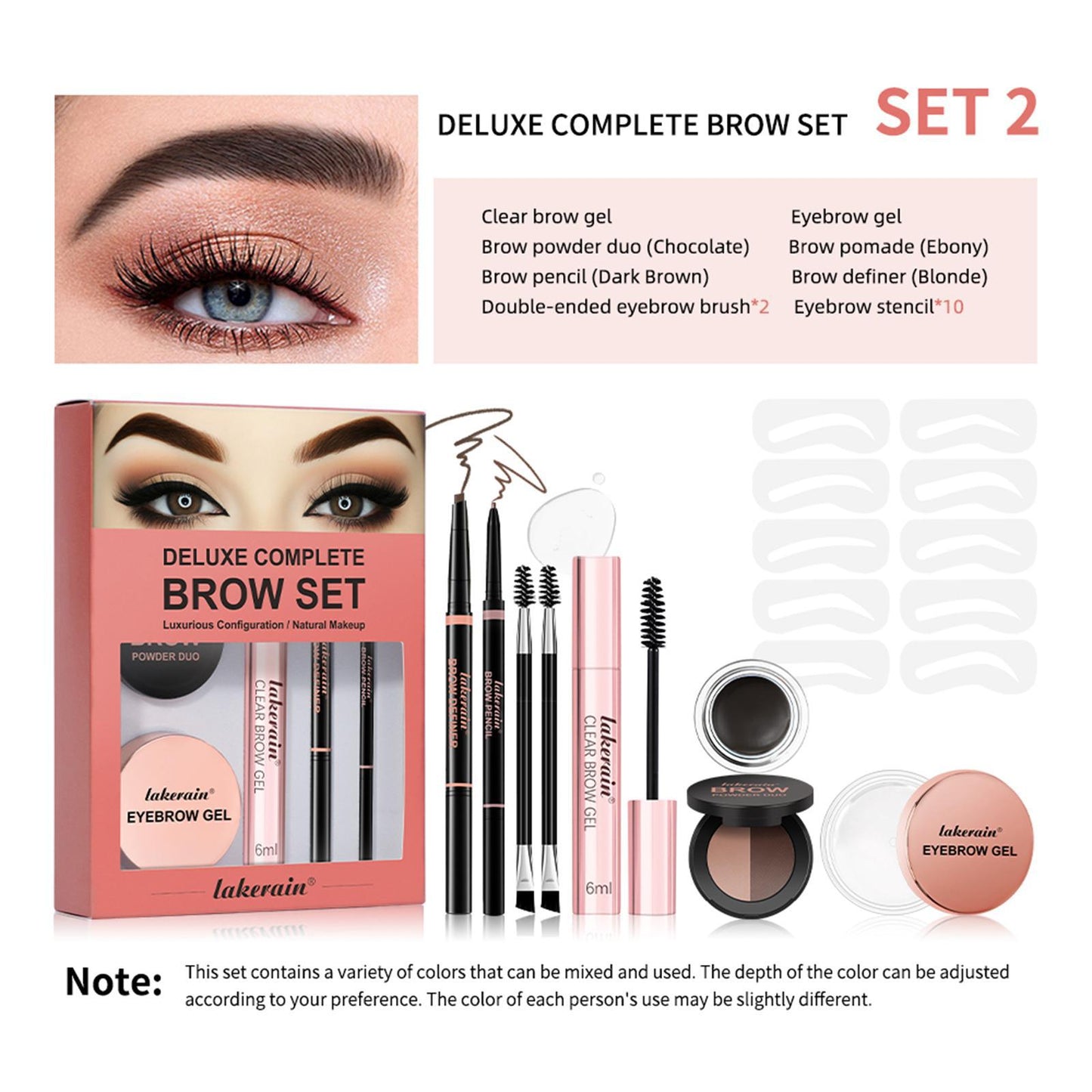 Full Set Of Stereo Powder Brow Cream Eyebrow Gel Suit CJD