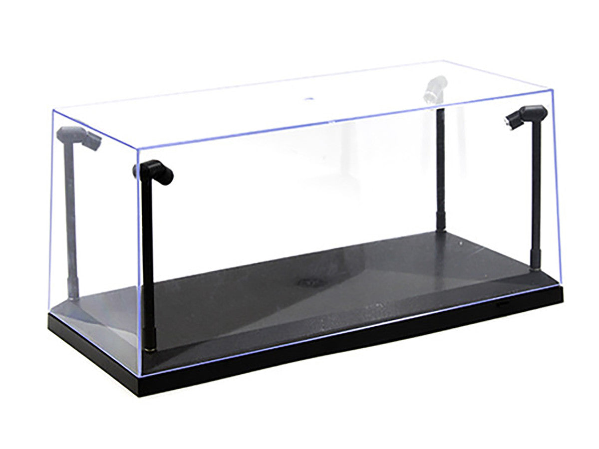 Collectible Display Show Case with LED Lights and Black Base for 1/24 1/18  Models by Illumibox-2
