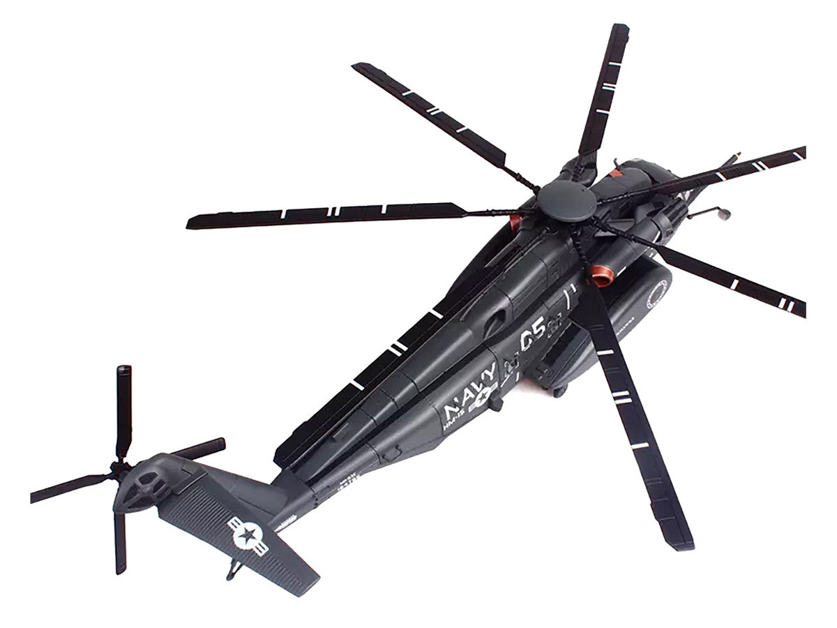 Sikorsky MH-53E Sea Dragon Helicopter "United States Navy Blackhawks Tail Number 05" Dark Gray 1/72 Diecast Model by Panzerkampf-3