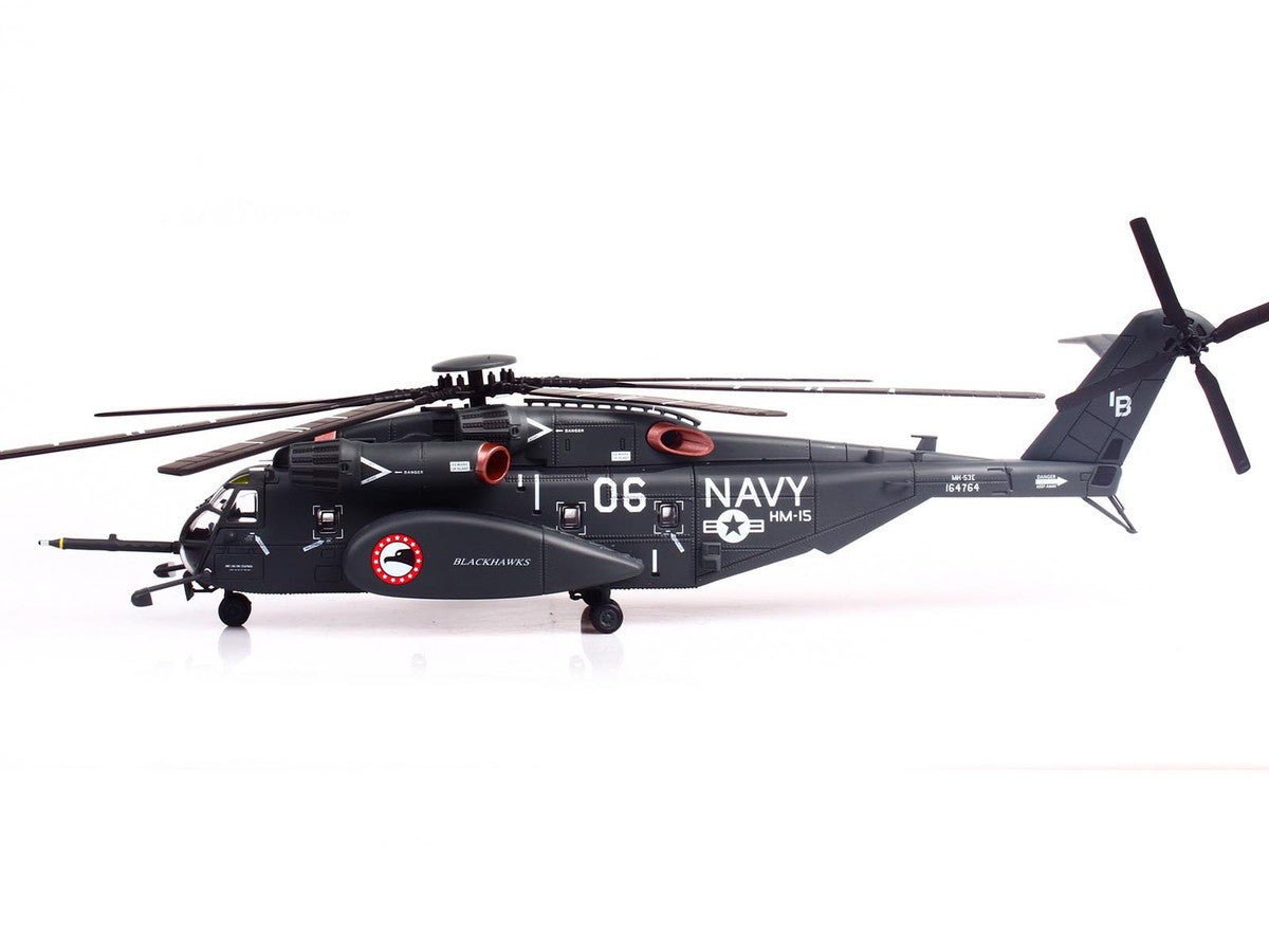 Sikorsky MH-53E Sea Dragon Helicopter "United States Navy Blackhawks Tail Number 06" Dark Gray 1/72 Diecast Model by Panzerkampf-1