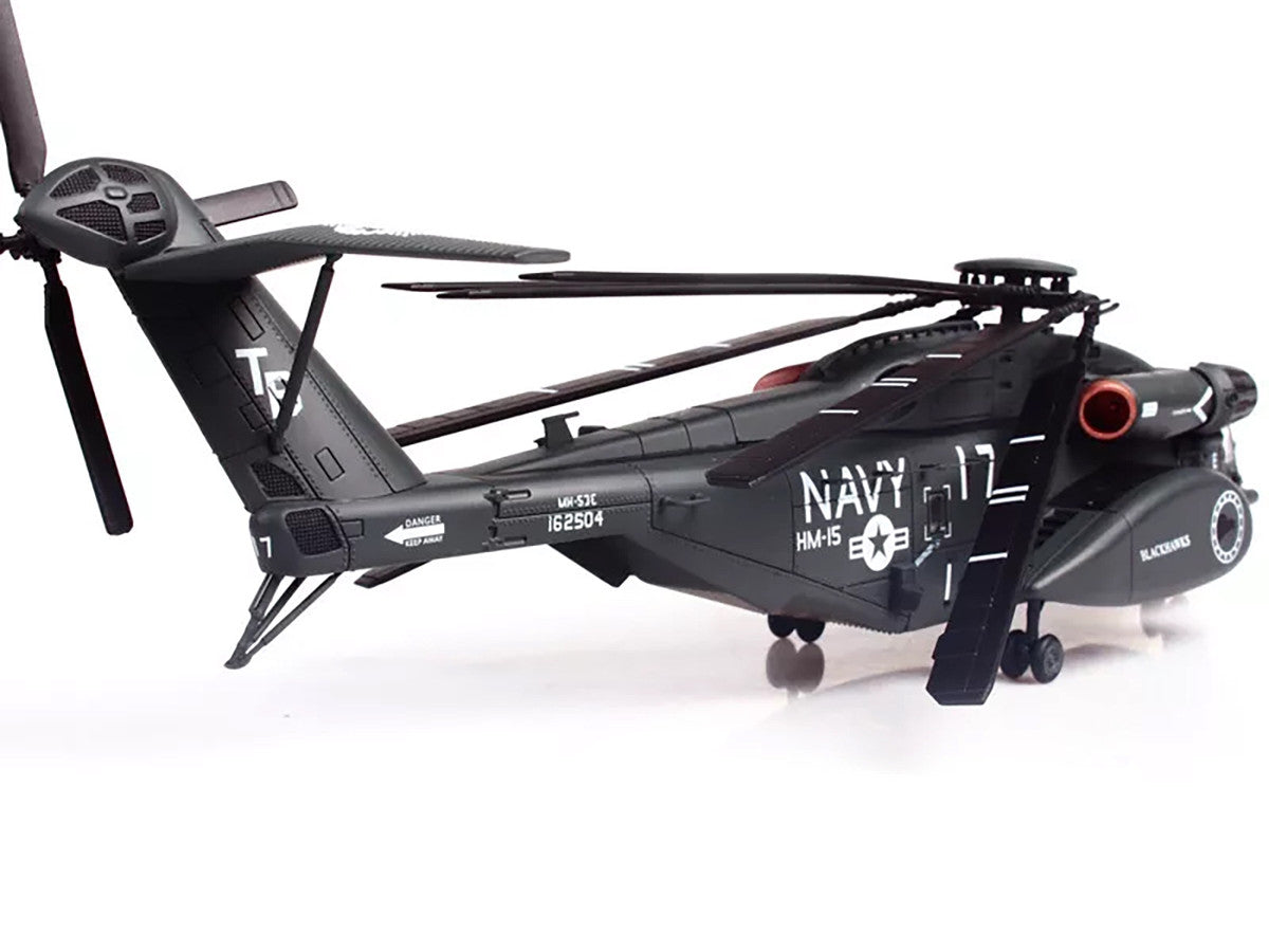 Sikorsky MH-53E Sea Dragon Helicopter "United States Navy Blackhawks Tail Number 17" Dark Gray 1/72 Diecast Model by Panzerkampf-2