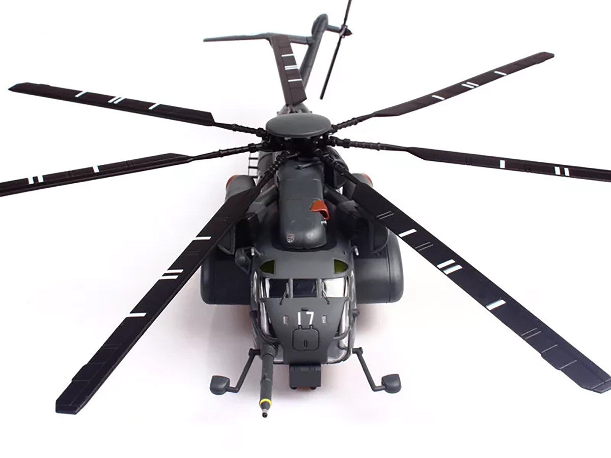 Sikorsky MH-53E Sea Dragon Helicopter "United States Navy Blackhawks Tail Number 17" Dark Gray 1/72 Diecast Model by Panzerkampf-1