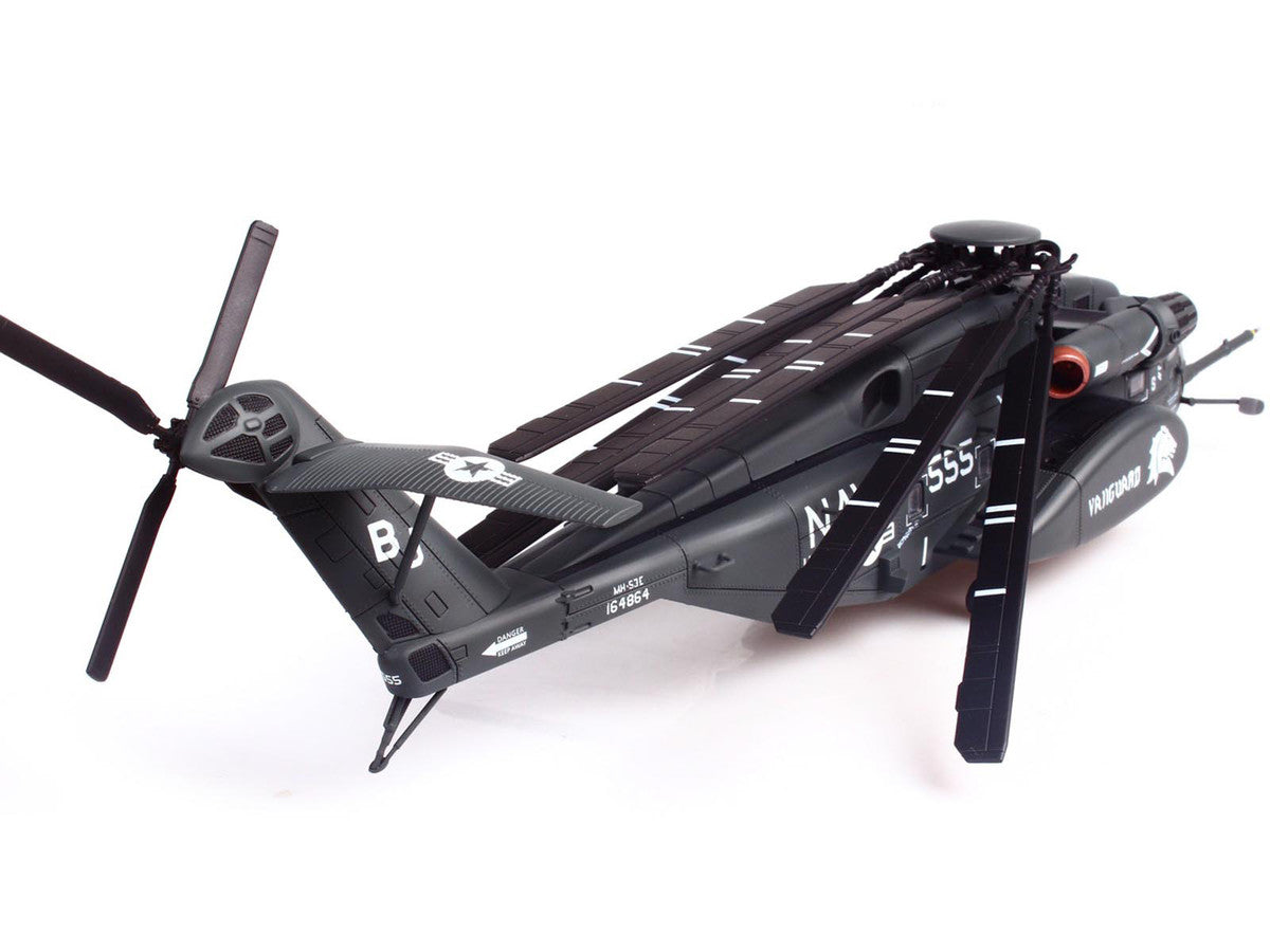 Sikorsky MH-53E Sea Dragon Helicopter "United States Navy Vanguard Tail Number 555" Dark Gray 1/72 Diecast Model by Panzerkampf-2