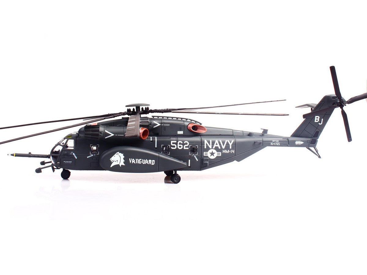 Sikorsky MH-53E Sea Dragon Helicopter "United States Navy Vanguard Tail Number 562" Dark Gray 1/72 Diecast Model by Panzerkampf-0
