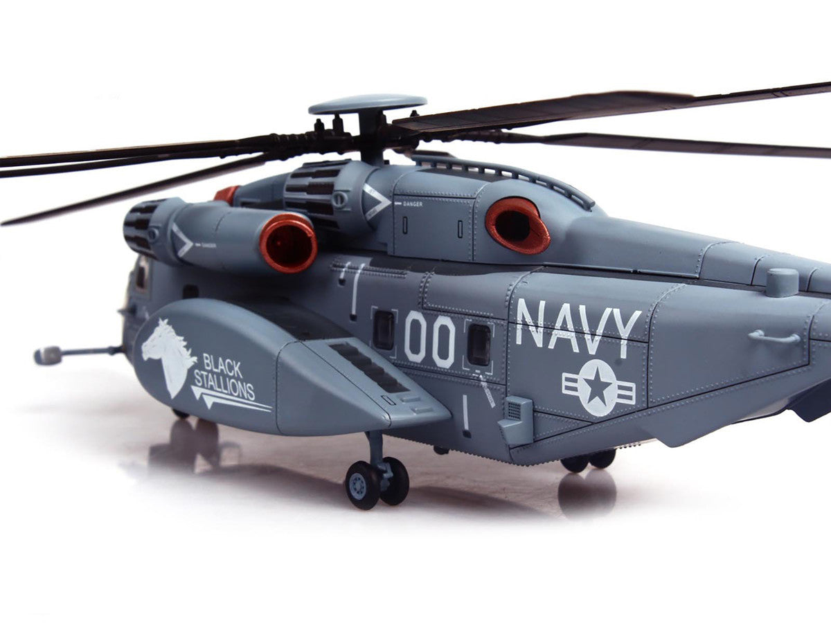 Sikorsky MH-53E Sea Dragon Helicopter "United States Navy Black Stallions Tail Number 00" Light Gray 1/72 Diecast Model by Panzerkampf Panzerkampf