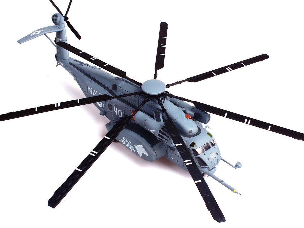 Sikorsky MH-53E Sea Dragon Helicopter "United States Navy Black Stallions Tail Number 40" Light Gray 1/72 Diecast Model by Panzerkampf-3