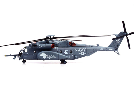 Sikorsky MH-53E Sea Dragon Helicopter "United States Navy Black Stallions Tail Number 42" Light Gray 1/72 Diecast Model by Panzerkampf-1