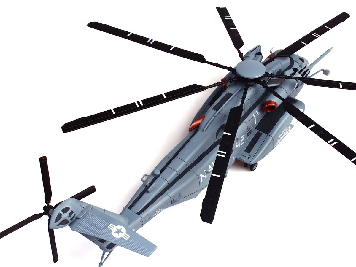 Sikorsky MH-53E Sea Dragon Helicopter "United States Navy Black Stallions Tail Number 42" Light Gray 1/72 Diecast Model by Panzerkampf-3