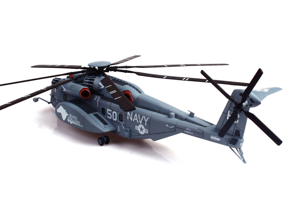 Sikorsky MH-53E Sea Dragon Helicopter "United States Navy Black Stallions Tail Number 50" Light Gray 1/72 Diecast Model by Panzerkampf-1