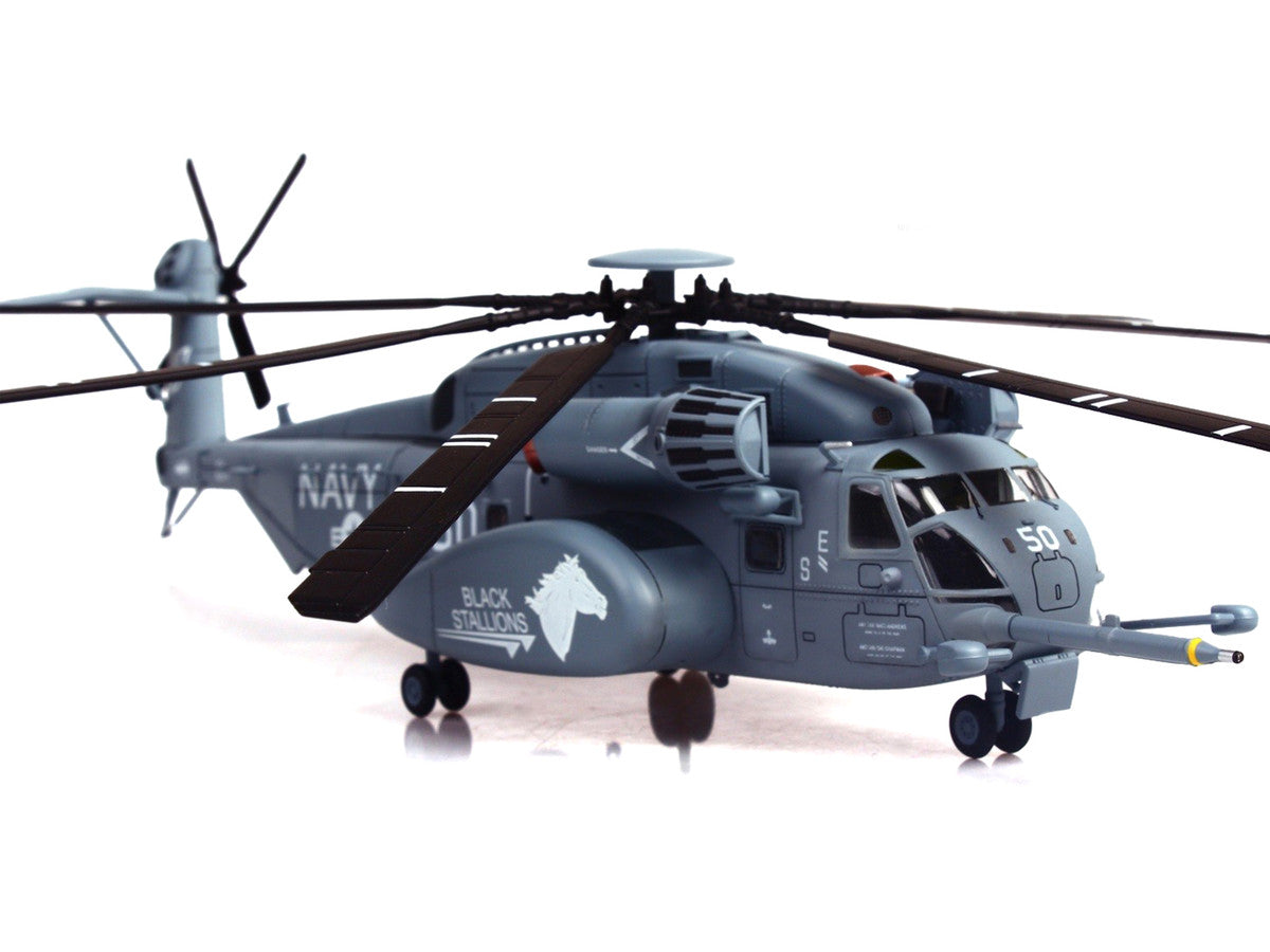 Sikorsky MH-53E Sea Dragon Helicopter "United States Navy Black Stallions Tail Number 50" Light Gray 1/72 Diecast Model by Panzerkampf-3
