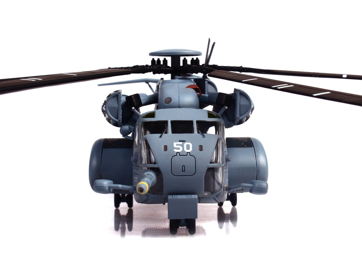 Sikorsky MH-53E Sea Dragon Helicopter "United States Navy Black Stallions Tail Number 50" Light Gray 1/72 Diecast Model by Panzerkampf-2