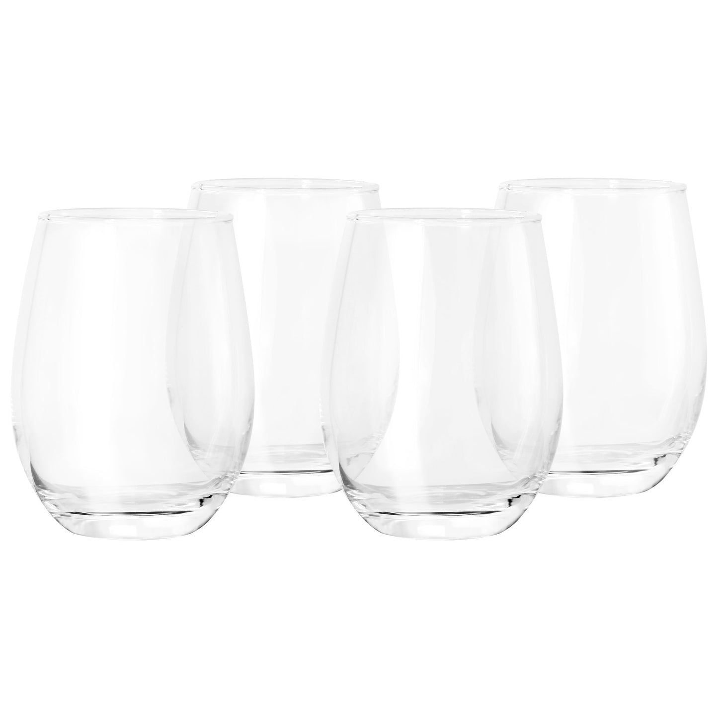 Gibson Home Belinni 4 Piece 18oz Classic Stemless Wine Glass Set W2B