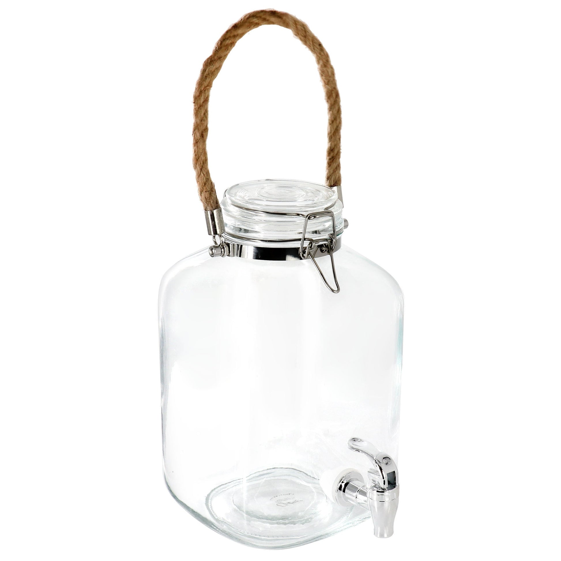 Gibson Home Ferris 1.3 Gallon Glass Beverage Dispenser with Rope Handle W2B