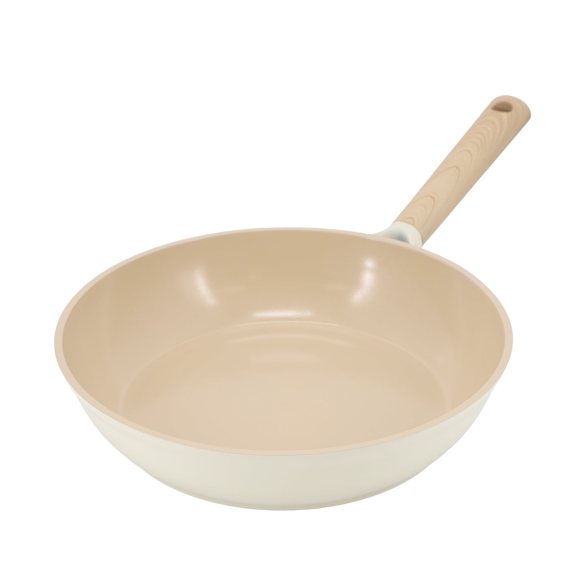 Gibson Elite Folkstone 10 Inch Ceramic Nonstick Cast Aluminum Frypan in Beige W2B