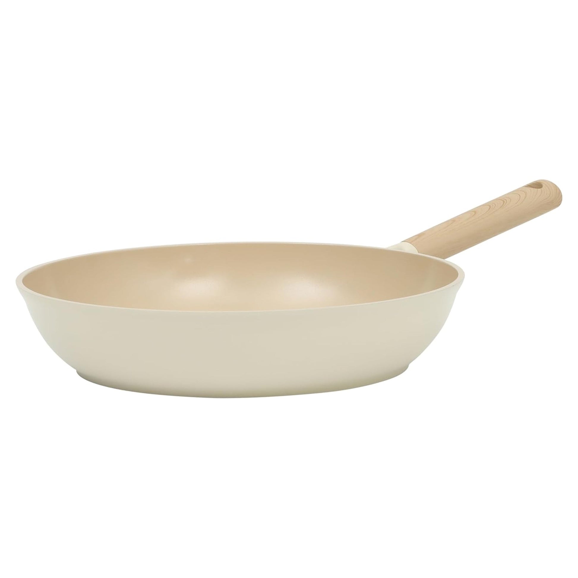 Gibson Elite Folkstone 12 Inch Ceramic Nonstick Cast Aluminum Frypan in Beige W2B